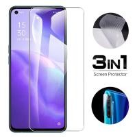 ราคา 3 in 1 ฟิล์มเลนส์กล้อง + กระจกนิรภัยกันรอยหน้าจอ+ ฟิล์มกันรอย เคฟล่า ด้านหลัง OPPO A54 A74 A5S Reno 3 4 5 6 (8165533412)