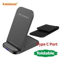 ราคา Fast Wireless Charger Stand Pad สําหรับ iPhone 15 Samsung Xiaomi Wireless Charging (26906173042)