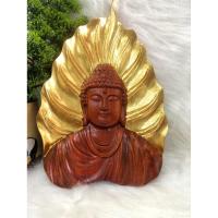 ราคา ภาพวาดตกแต่งหัวใจโพธิ์, หน้าพระบนใบโพธิ์, ภาพวาดตกแต่งไม้, จิตรกรรมฝาผนัง, ภาพวาดพุทธ (44070499229)