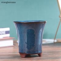 ราคา (niangbenaaa) กระถางบอนไซสไตล์จีนสโตนแวร์ระบายอากาศกระถางบอนไซพร้อมรูกระถางดอกไม้ใหม่ (26743468182)