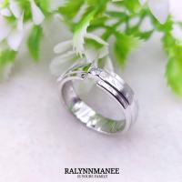 ราคา A6440 แหวนชายพลอยอความารีนแท้ ( Natural Aquamarine ) ตัวเรือนเงินแท้925 ชุบทองคำขาว แหวนไซส์58 แก้ไซส์ฟรี (22237953072)