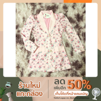 ราคา งานป้าย Lalin เดรสสูท ชุดสีชมพูพาสเทล ลายดอกไม้ (10932782228)