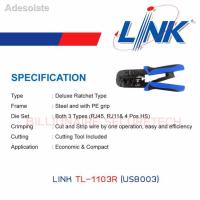 ราคา คุณภาพสูง┋◇LINK TL-1103R (US8003) คีมเข้าหัวแลนและโทรศัพท์ RJ45&RJ11 (Crimp Tool) (11246669709)