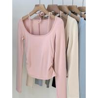 ราคา พร้อมแผ่นรองหน้าอก Halter คอปลอมสองชิ้น Slim-Fit Bottoming เสื้อผู้หญิง 2025 ฤดูใบไม้ร่วงฤดูหนาว High-End แขนยาว t @ (44802381172)