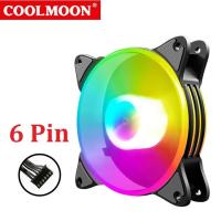 ราคา พัดลมเคส Coolmoon Magic Moon RGB 6Pin 120mm. (25068206932)