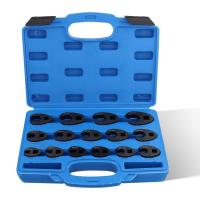 ราคา COD 15pcs Crowfoot Wrench Set, Heavy Duty Metric 8-24mm Flare Nut Wrenches Spanners with Open (41064527783)