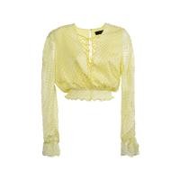 ราคา [ส่งฟรี] Senada SS2018 Cropped V-Neck Blouse (9597361128)