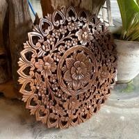 ราคา ไม้สักแกะสลัก ลายดอกไม้ปัดทอง 60x60cm หนา 1นิ้ว กรอบรูป งานไม้แกะสลัก ตกแต่งผนัง (29507045893)