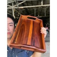 ราคา ถาดเสิร์ฟ สี่เหลี่ยม ขนาด 10x14 นิ้ว ถาดไม้ Wooden Tray ผลิตจากไม้จามจุรี ออกใบกำกับภาษีได้ (29415981710)