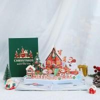 ราคา 3d Pop Up การ์ดคริสต์มาส Merry Christmas Card 3D Pop Up การ์ดอวยพรคริสต์มาส Pop Up การ์ดบ้านคริสต์มาส 3D (26119363868)
