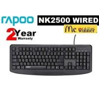 ราคา KEYBOARD (คีย์บอร์ด) RAPOO NK2500 Wired Keyboard THAI/ENG [KB-NK2500-BK] (BLACK) - รับประกัน 2 ปี (7814860253)