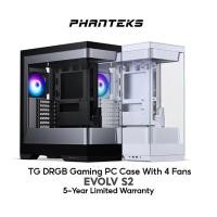 ราคา CASE PHANTEKS EVOLV S2 TG DRGB GAMING พร้อมพัดลม 4 ตัว - สีดํา / สีขาว (29943281148)