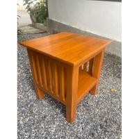 ราคา เวียงสักงาม โต๊ะหัวเตียงซี่ โต๊ะไม้สัก ขนาดประมาณ 45*45*50 cm. สีสัก โต๊ะข้างหัวเตียง (2331670140)