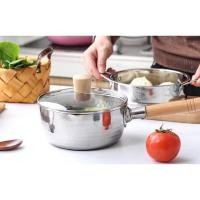 ราคา หม้อด้ามไม้สแตนเลส มีด้ามจับ แบบมีฝา (Japanese Yukihira pan) หม้อสแตนเลสด้ามไม้ หม้อญี่ปุ่น (11888385356)