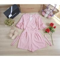 ราคา จั้มกางเกงขาสั้นลายจุด สีชมพู แขนตุ๊กตา มือสองราคาถูก สินค้าพร้อมส่ง ลูกค้าพร้อมซื้อสามารถกดสั่งซื้อในระบบได้เลยค่ะ (42215269614)