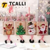 ราคา TLALI Christmas Tote Bag Snowman ปีใหม่ Merry Christmas Kids Candy Bag กระเป๋าถือบรรจุภัณฑ์ถุงกระสอบผ้าลินิน Party ตุ๊กตาของเล่นห่อกระเป๋า (51752267795)