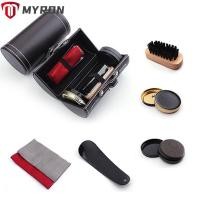 ราคา MYRON Shoe Shine Kit, ชุด Barrel Black Shoe Polish Leather Shoe Polish Set, Portable Stain Removal Leather Conditioner Universal Application (43717303730)