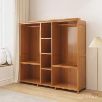 ราคา ผ้าม่าน ความจุขนาดใหญ่ที่เรียบง่ายประหยัดทนทานแขวนตู้เสื้อผ้าตู้เสื้อผ้ากันฝุ่นที่มีการปิดกั้นห้องเช่าห้องนอนไม้ไผ่ที่แข็งแกร่ง 4cl (42772180218)