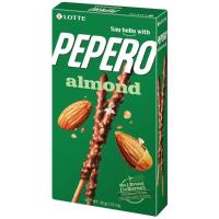 ราคา ลอตเต้ขนมปังแท่งเคลือบช็อกโกแลตและอัลมอนด์ 32กรัม Lotte Almond Pepero Biscuits 32g. (44502147922)