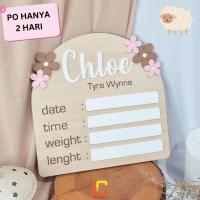 ราคา CHLOE บอร์ดโรงพยาบาลอะคริลิคอะคริลิคประกาศ Biodata ของขวัญทารกแรกเกิดของทารก (40322688297)