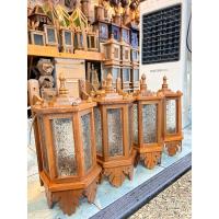 ราคา โคมไฟไม้สักติดผนังทรงหกเหลี่ยม โคมไฟติดผนัง โคมไฟไม้สัก ไฟตกแตงทางเดิน โคมไฟไม้สักจากโรงงาน (24711008536)