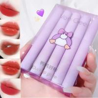 ราคา 5ชิ้น/กล่องติดทนนานเคลือบลิปสติกชุดกันน้ําไม่ติดถ้วยลิปเคลือบน่ารักเครื่องสําอางแต่งหน้า (28041178490)