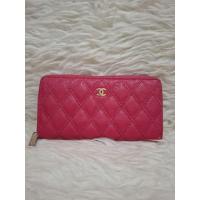 ราคา กระเป๋าสตางค์ใบยาวสีชมพูมือสอง / กระเป๋าสตางค์ซิปยาว / กระเป๋าสตางค์ / กระเป๋าสตางค์ใบยาวสีม่วงแดง (41209035686)