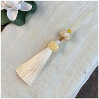 ราคา Natural Boxwood Lotus Beige พู่จี้โบราณ Love แฟชั่นผู้หญิงเสื้อผ้า Boutique20251123 (57501974467)