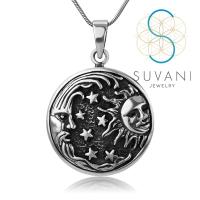 ราคา SUVANI เงินแท้ 92.5% จี้พระจันทร์ พระอาทิตย์ และดวงดาว จี้แนววินเทจ จี้พร้อมสร้อยคอ เครื่องประดับเงินแท้ (28189744415)