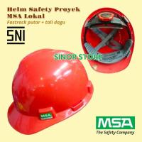 ราคา หมวกกันน็อค LOKAL MERAH SNI MSA หมวกกันน็อคโครงการท้องถิ่น + รังหมุนเร็ว - หมวกกันน็อค MSA RED, MSA (43117476687)