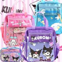 ราคา Sanrio Tote Bag Kuromi Cinnamon Dog Melody ผ้าใบกันน้ํากระเป๋าอเนกประสงค์ไหล่คู่ Diagonal Class Bag (27380508419)