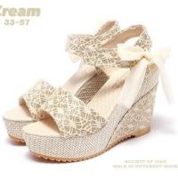 ราคา รองเท้าส้นเตารีดสไตล์เกาหลี ผ้าลูกไม้ ส้น pu น้ำหนักเบา ไซส์ 36-40 (1200472903)