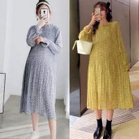 ราคา ชุดคลุมท้องแฟชั่นอัดพลีทผ้าชีฟองมีซับใน (11838695086)