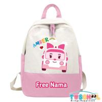 ราคา AMBER ROBOCAR POLI CHILDRENS BACKPACK ฟรีชื่อ (27125173755)