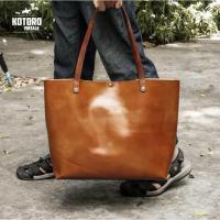 ราคา กระเป๋าหนังแท้ TOTE BAG ใส่เอกสาร และ laptop ถือเบาสบาย (25135888955)