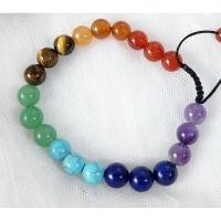 ราคา (พร้อมส่งในไทย) กำไล 7 จักระ สร้อยข้อมือ หินพลังงาน หินโชคดี (18374110699)