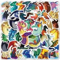 ราคา 10/30/60pcs Fire Dragon Wings Stickers Cartoon for Travel Luggage Skateboard Car Motorcycle Helmet Guitar Laptop Phone (29987083385)