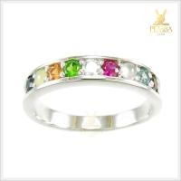 ราคา แหวนนพเก้าแท้ เงินแท้925 ชุบทองคำขาว เสริมดวงโชคลาภชีวิตรุ่งเรือง (4677796965)