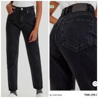 ราคา ส่งต่อ(หลวมไป)กางเกงยีนส์ Pull&Bear Basic Mom Jeans ทรงมัมเอวสูง (13474110158)