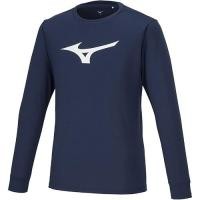 ราคา Mizuno Training Wear Long-Sleeved T-Shirt Sweat Absorption Quick Dry 32MAA157 Dress Navy/White XS (43867661681)