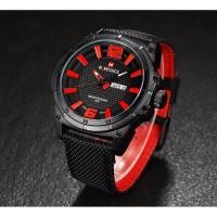 ราคา นาฬิกา naviforce แท้ นาฬิกาข้อมือผู้ชาย สายผ้าสีดำหน้าปัดดำ รุ่น NF9066M (59969418)