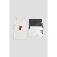 ราคา H&M(เอชแอนด์เอ็ม) ชุดชั้นในคอตตอน 3 ชิ้น Boys 3-piece cotton underwear set 1301333_1 (49950787758)
