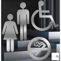 ราคา *สินค้าพร้อมส่ง* ป้ายห้องน้ำสแตนเลส ชาย หญิง ป้ายห้องน้ำคนพิการ ป้ายห้ามสูบบุหรี่ ไม่เป็นสนิม ไม่ต้องเจาะ Toilet Sign (25716257091)