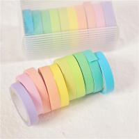 ราคา สติ๊กเกอร์เทปวาชิสีรุ้ง 10ม้วน (13701721375)