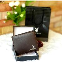 ราคา จัดส่งฟรี!! กระเป๋าสตางค์ชาย playboy ใบสั้น หนังเเท้ๆ รุ่นใหม่ สุดฮิต พร้อมกล่องและถุง สวยๆจ้า (11032305695)