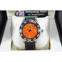 ราคา Tag Heuer แทค แท้ มือ2 TagHeuer NewF1 Ceramic Black/Orange Dial #MenSize43mm (WAZ101A) (25627135403)