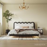 ราคา ระงับเตียงเตียงหนังแท้ ผู้มีอิทธิพล หนังศิลปะเตียงเตียงคู่โบราณระลอกคลื่นฝรั่งเศสเตียงหลักที่เรียบง่ายเตียงแต่งงานแสงหรูหรา ยูฟา (53600688481)