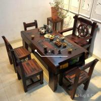ราคา เรือเก่าเฟอร์นิเจอร์ไม้โต๊ะน้ําชาเก้าอี้รวมกันโต๊ะน้ําชาไม้เนื้อแข็งกังฟูชาตารางชาศิลปะจีนโบราณลักษณะโต๊ะน้ําชา (50702550302)