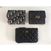ราคา (USED) รวมน้องๆ Chanel / Dior trifold wallet / Chanel mini o case ของแท้ 100% (9015347786)