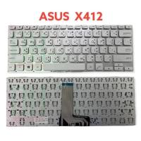 ราคา อะไหล่ แป้นพิมพ์ คีย์บอร์ดโน๊ตบุ๊ค ASUS Vivobook A412 Laptop Keyboard Serie สีเงิน (40673463264)
